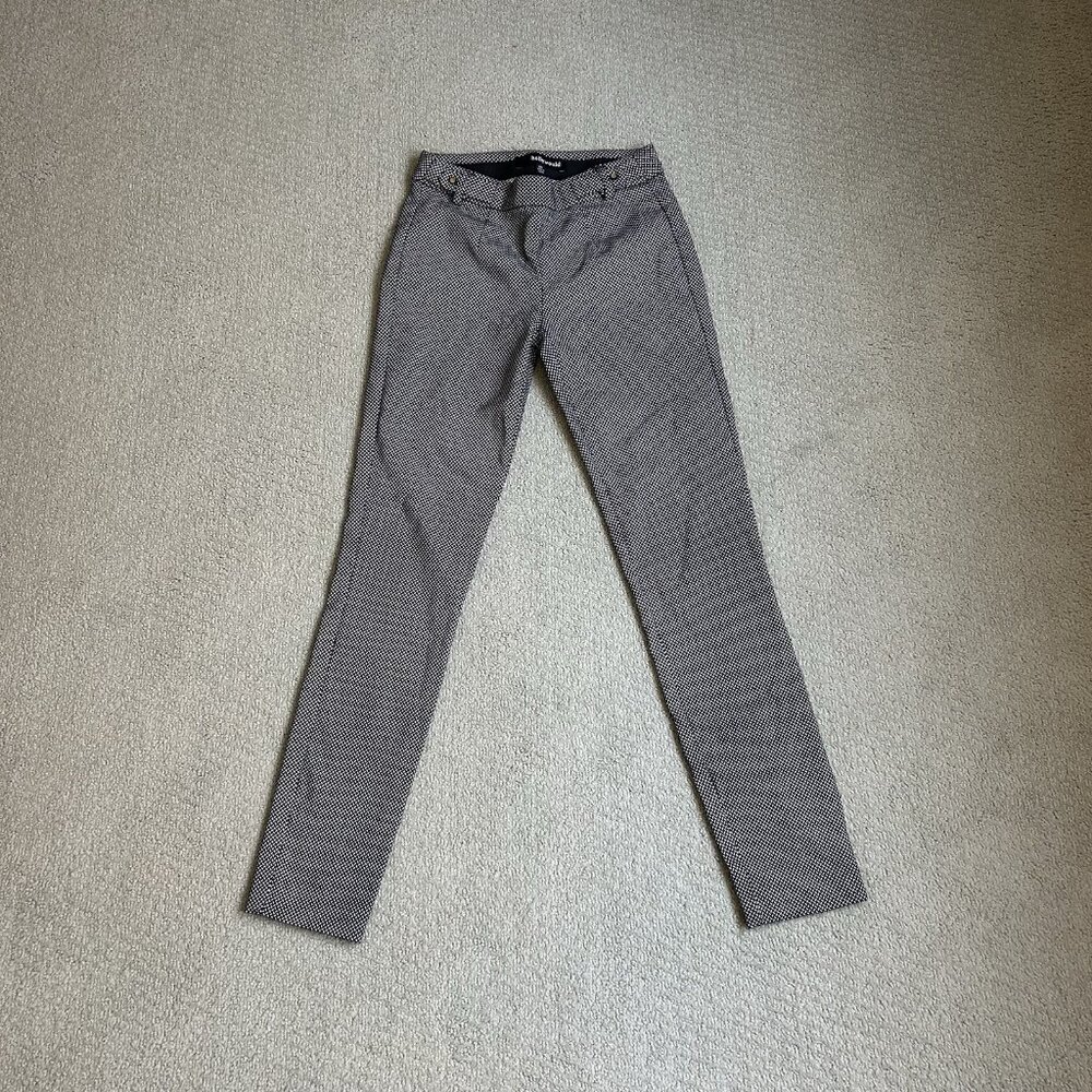 Hollywould Women’s Pants Black White Stretch Pull On Dressy Patterned Size XS